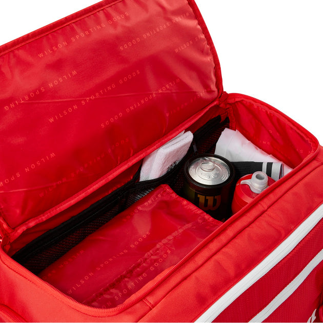 WR8037001001 Wilson Super Tour Tennis Duffle Bag  S (Red)