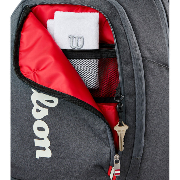 WR8037401001 Wilson Tour Tennis Backpack (Charcoal)