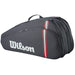 WR8037501001 Wilson Tour 6 Pack Tennis Bag (Charcoal)