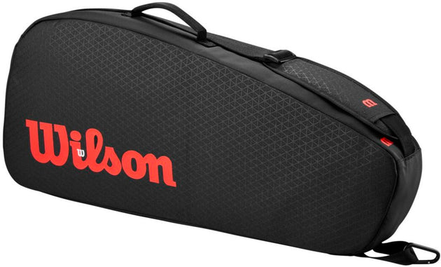 WR8038001001 Wilson Clash v3 Super Tour 3pk Tennis Racquet Bag (Black/Infrared)