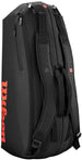 WR8038101001 Wilson Clash v3 Super Tour 6pk Tennis Racquet Bag (Black/Infrared)
