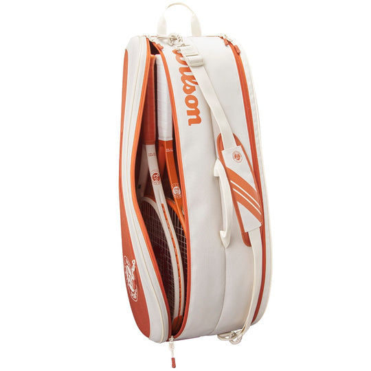 WR8045401001 Wilson Roland-Garros Team 6 Pack Tennis Bag (Cream/Clay)