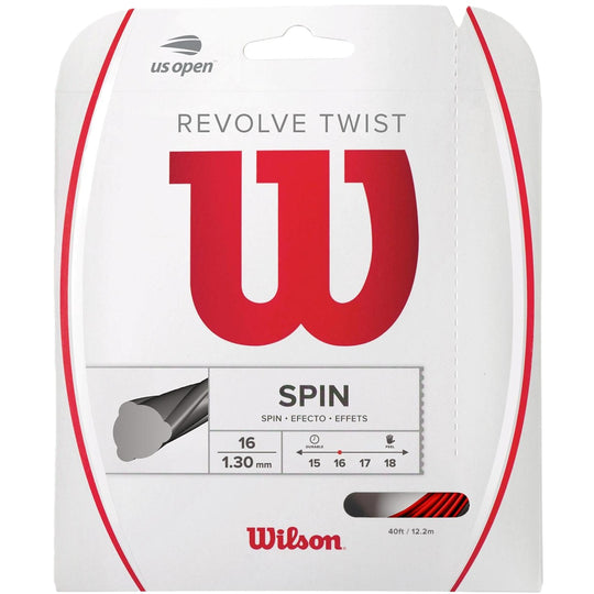 WR8300002-16 Wilson Revolve Twist 16g Red Tennis String (Set)