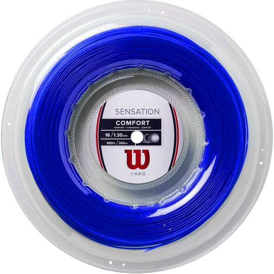 WR8309101 Wilson Sensation 16g Blue Tennis String (Reel)