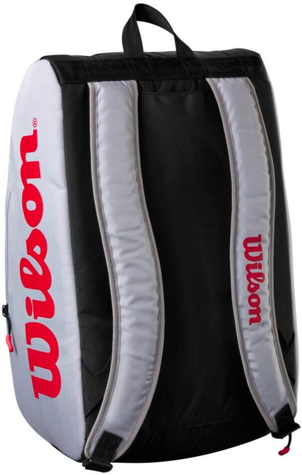 WR8905801001 Wilson Super Tour Pickleball Bag (Gray/Black/Red)