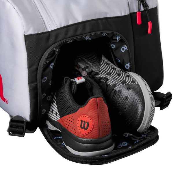 WR8905801001 Wilson Super Tour Pickleball Bag (Gray/Black/Red)
