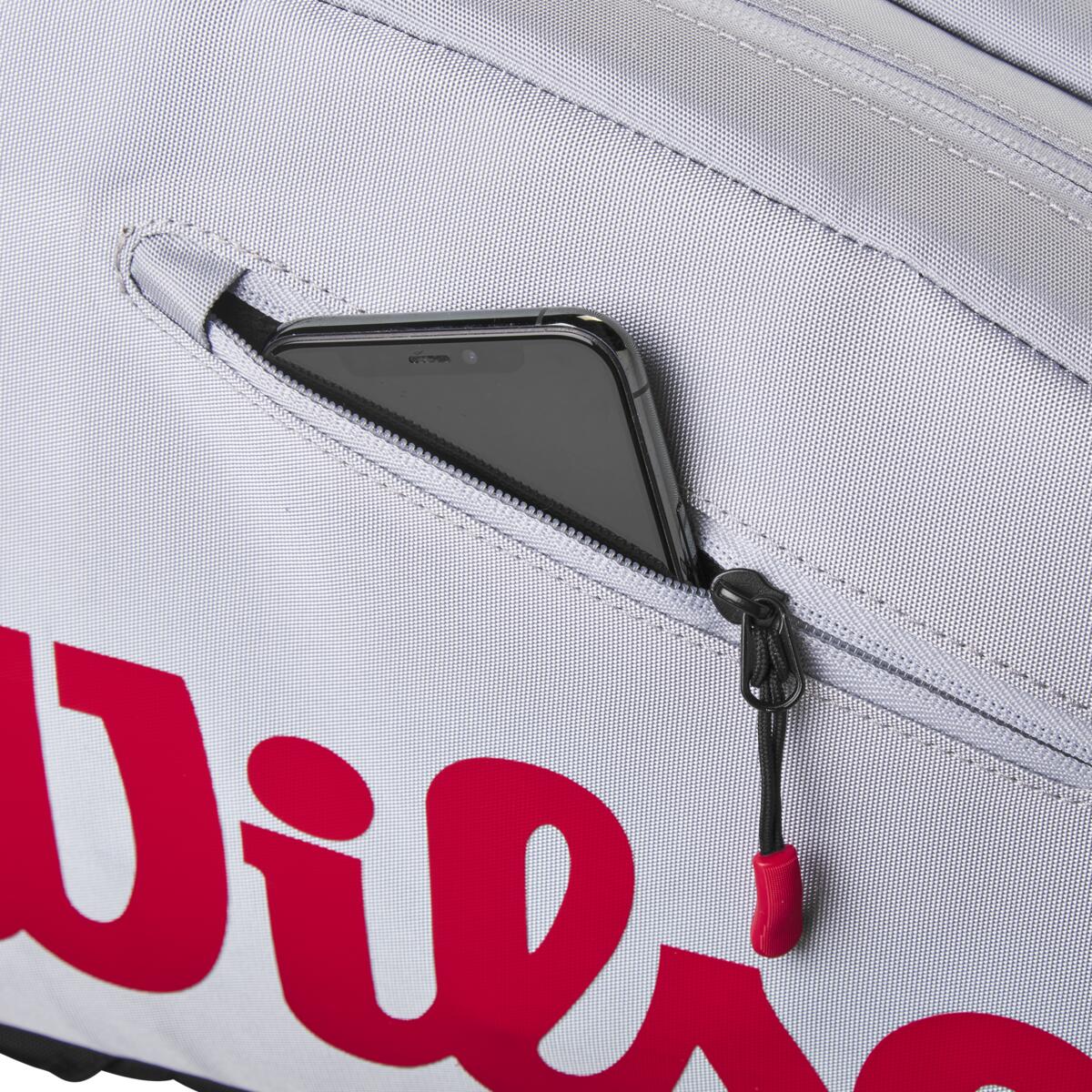 WR8905801001 Wilson Super Tour Pickleball Bag (Gray/Black/Red)