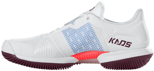 WRS327570 Wilson Women's Kaos Swift Tennis Shoes (White/Chambray Blue/Fig)