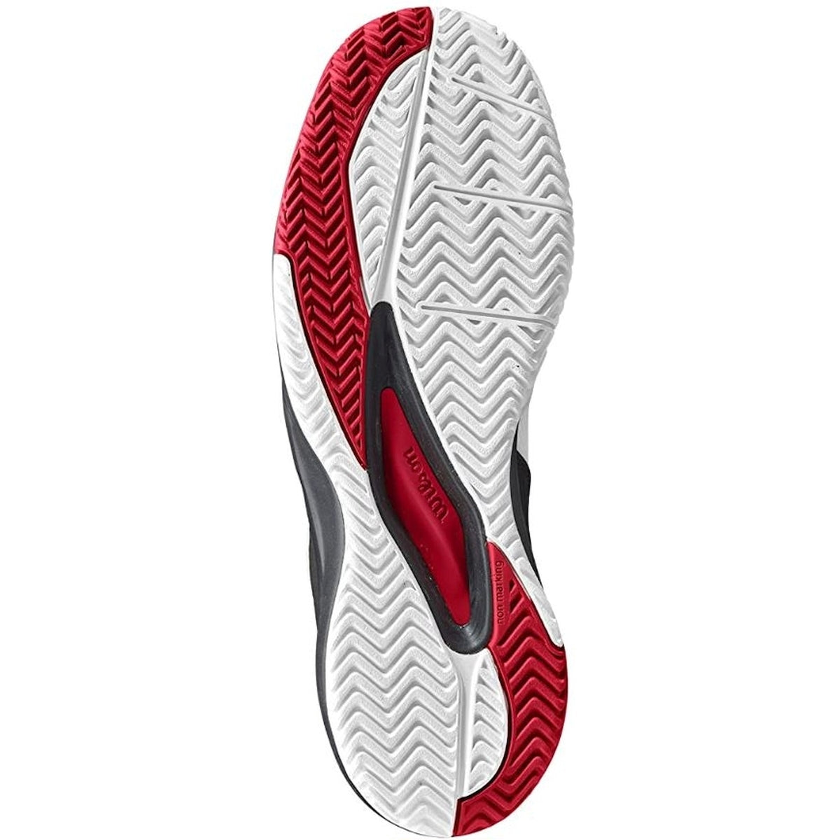 WRS328420U Wilson Men's Rush Pro ACE Tennis Shoes (White/Black/Poppy Red)