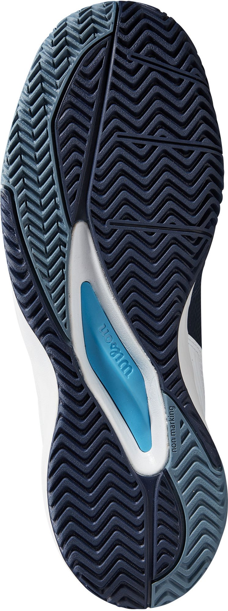 WRS330770U Wilson Men's Rush Pro ACE Tennis Shoes (Navy Blazer/White/Blue Atoll)