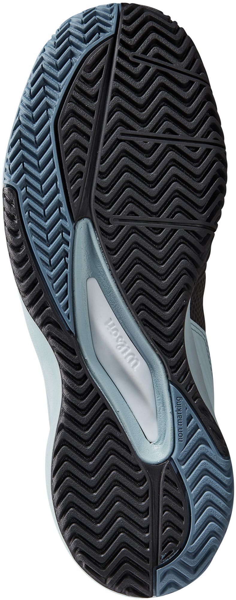 WRS330810U Wilson Women's Rush Pro Ace Clay Court Tennis Shoes (Black/Sterling Blue/White)