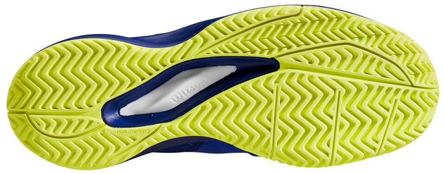 WRS331880U Wilson Junior Rush Pro Ace Tennis Shoes (Bluing/Blue Print/Safety Yellow)