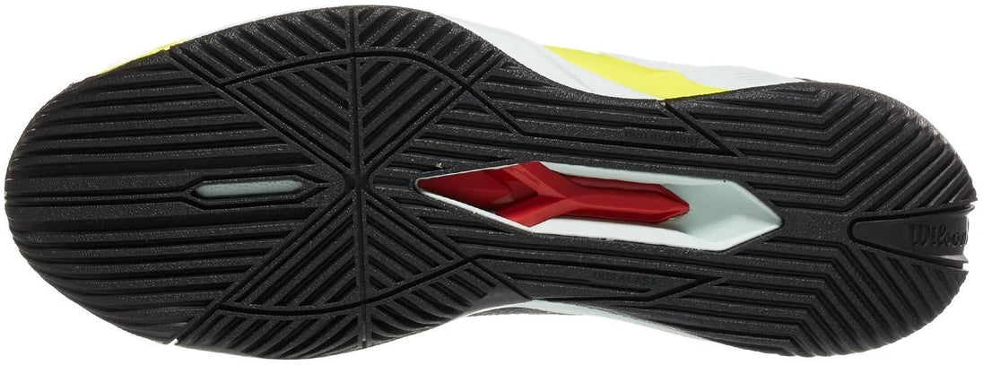 WRS332380U Wilson Men's Rush Pro Extra Duty Tennis Shoes (Black/Safety Yellow/Green Gecko)