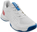 WRS333000U Wilson Junior Rush Pro L Tennis Shoes (White/Deja Vu Blue/Wilson Red)