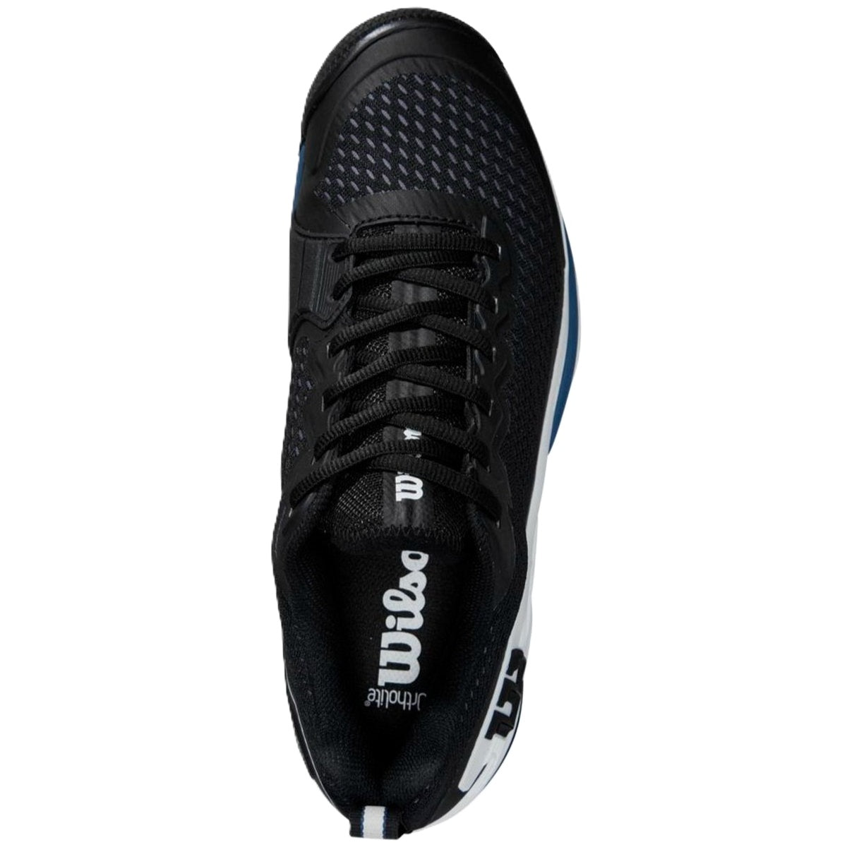 WRS333150U Wilson Men's Rush Pro 4.5 Tennis Shoes (Black/White/Ensign Blue)