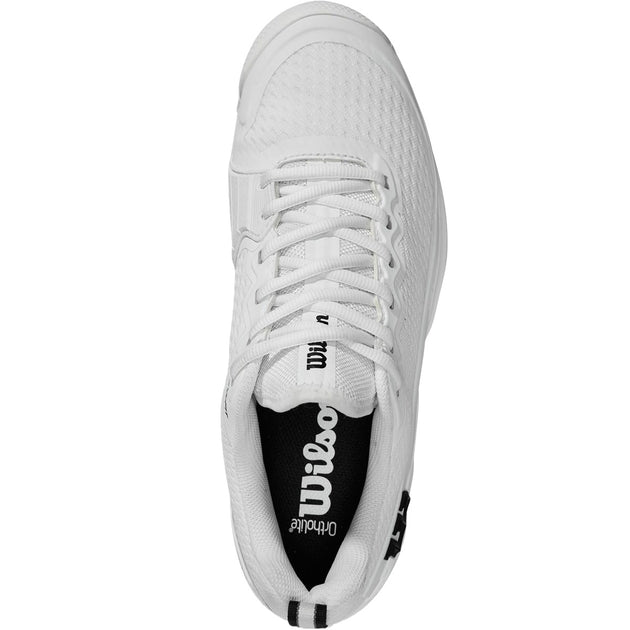 WRS333540U Wilson Men's Rush Pro 4.5 Tennis Shoes (White/White/Black)