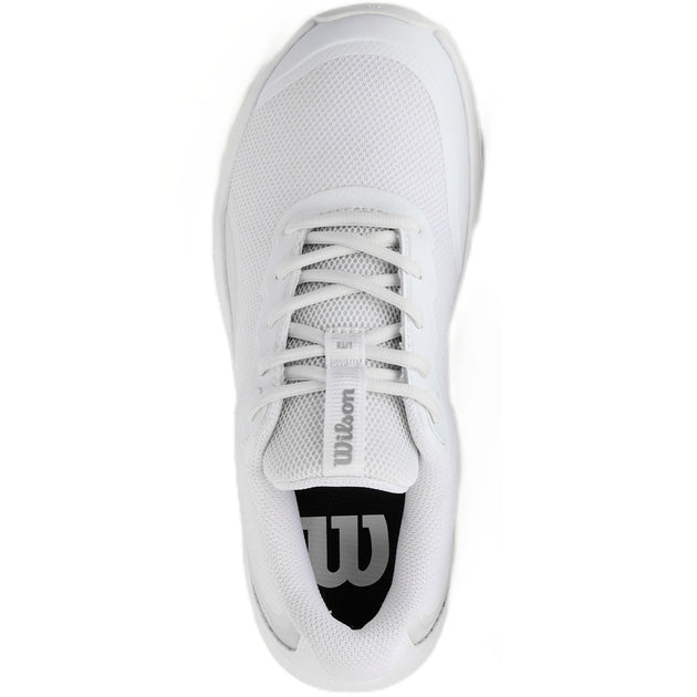 WRS334450U Wilson Women's Intrigue Lite Tennis Shoes (White/White/Silver)