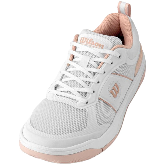 WRS334590U Wilson Women's Pickle Pro Pickleball Shoes (White/White/Cameo Rose)