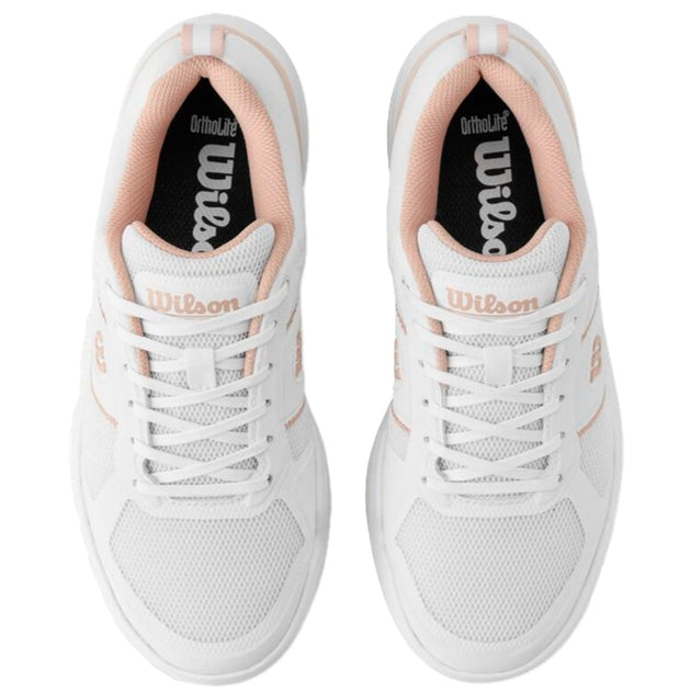 WRS334590U Wilson Women's Pickle Pro Pickleball Shoes (White/White/Cameo Rose)