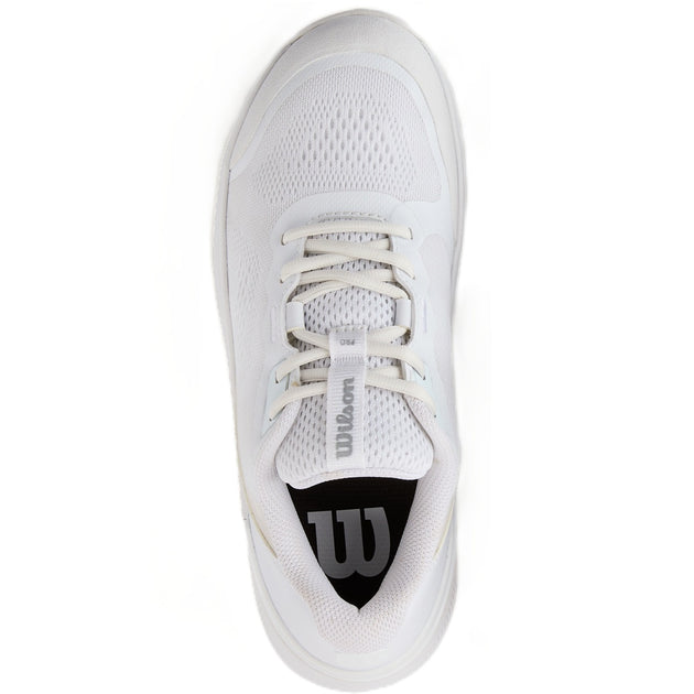 WRS334690U Wilson Women's Intrigue Pro Tennis Shoes (White/White/Silver)