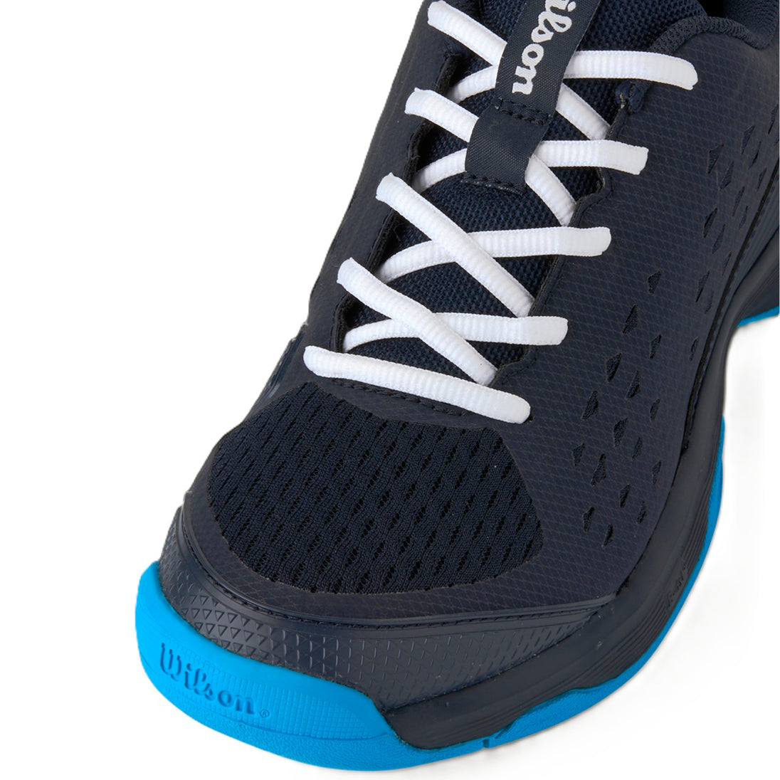 WRS335270U Wilson Junior Rush Pro L Tennis Shoes (Navy Blazer/White/Atomic Blue)