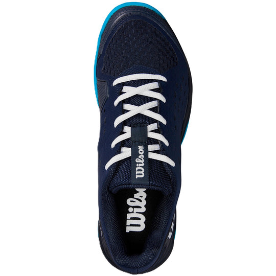 WRS335270U Wilson Junior Rush Pro L Tennis Shoes (Navy Blazer/White/Atomic Blue)