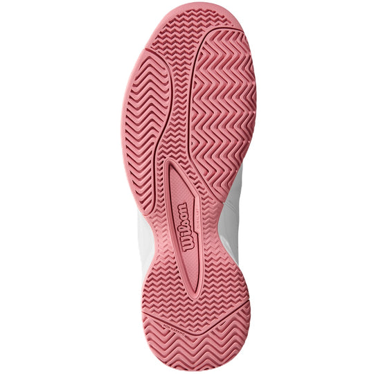 Wilson Junior Rush Pro L Tennis Shoes (White/White/Mauveglow)