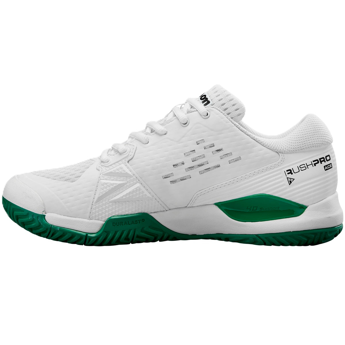 WRS335310U Wilson Junior Rush Pro Ace Tennis Shoes (White/White/Bosphorus)
