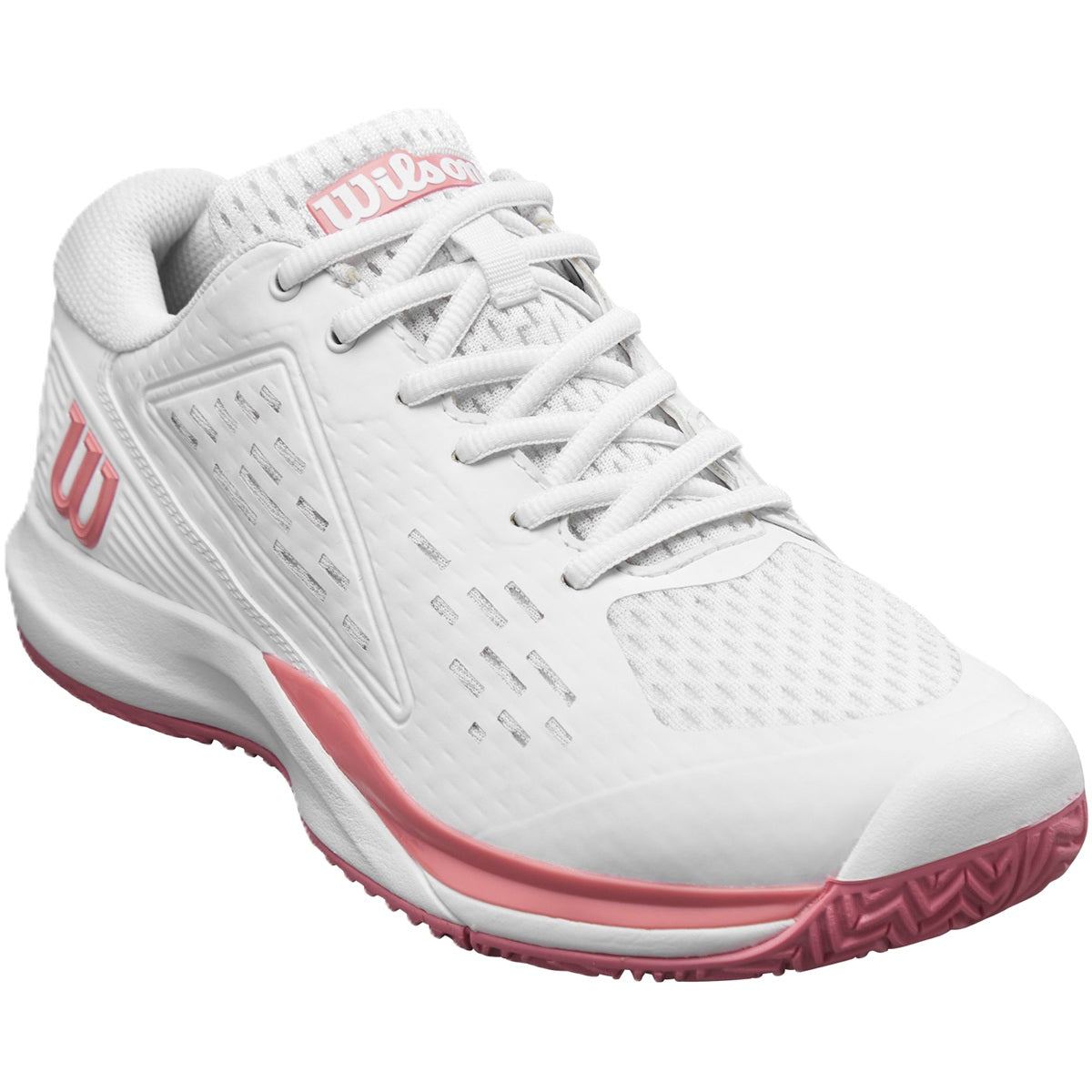 WRS335320U Wilson Junior Rush Pro Ace Tennis Shoes (White/White/Mauveglow)