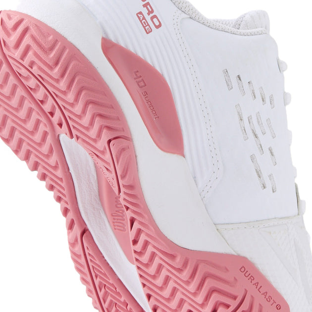WRS335320U Wilson Junior Rush Pro Ace Tennis Shoes (White/White/Mauveglow)