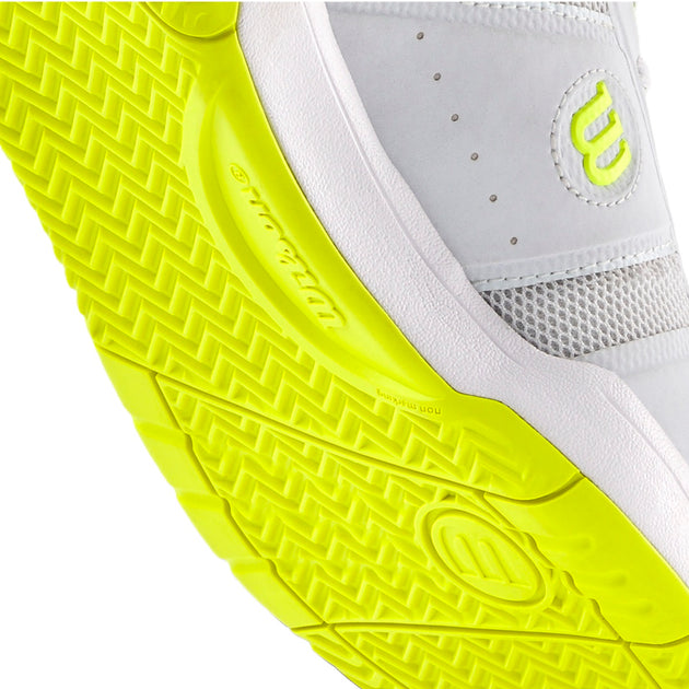 WRS335790U Wilson Men's Pickle Pro Pickleball Shoes (White/White/Safety Yellow)