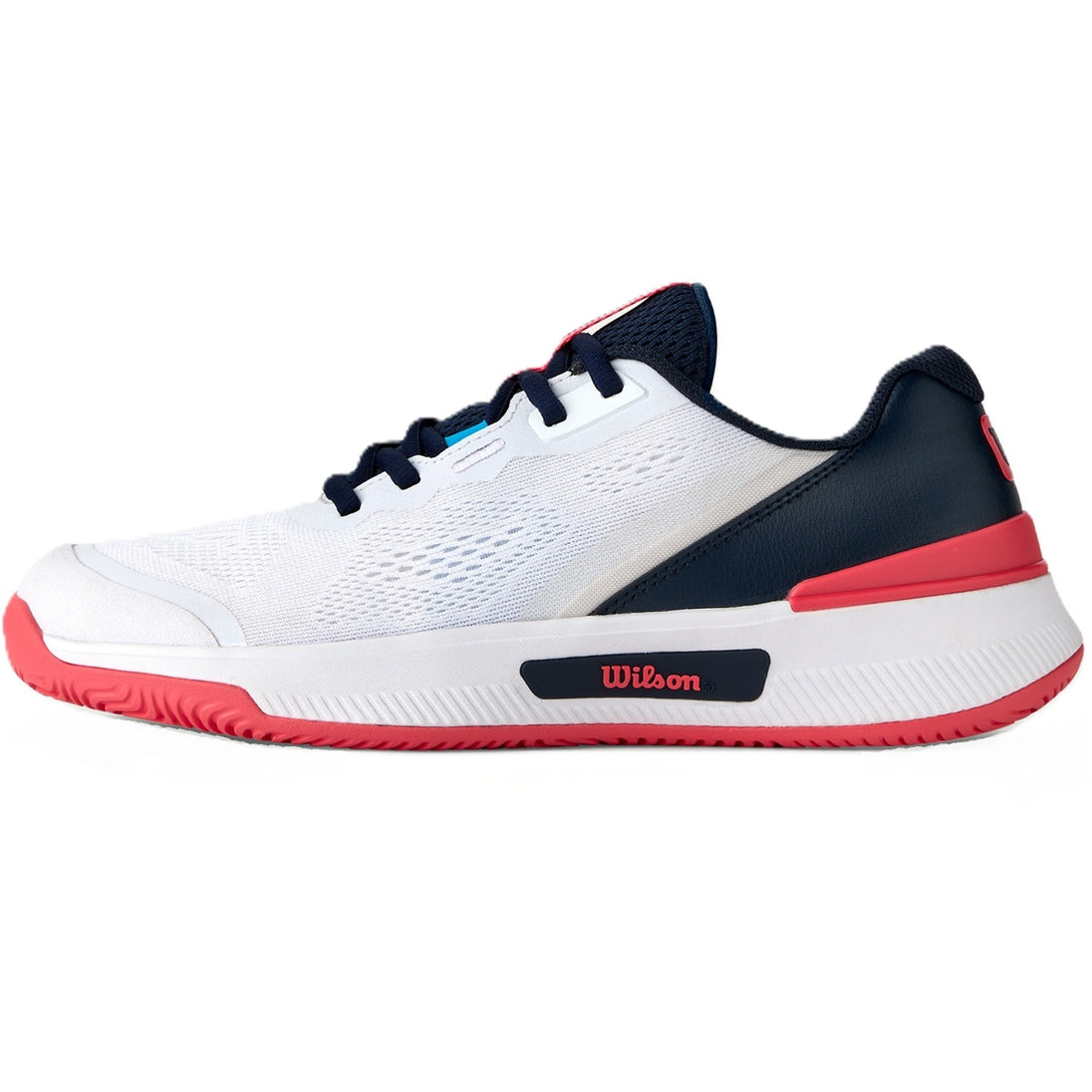 WRS335840U Wilson Women's Intrigue Pro Tennis Shoes (White/Navy Blazer/Dubarry)