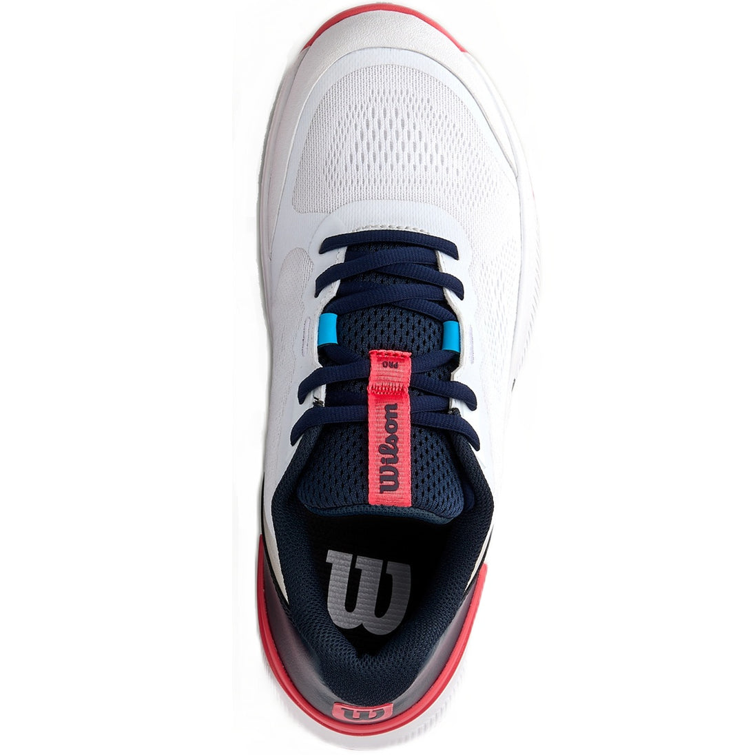 WRS335840U Wilson Women's Intrigue Pro Tennis Shoes (White/Navy Blazer/Dubarry)