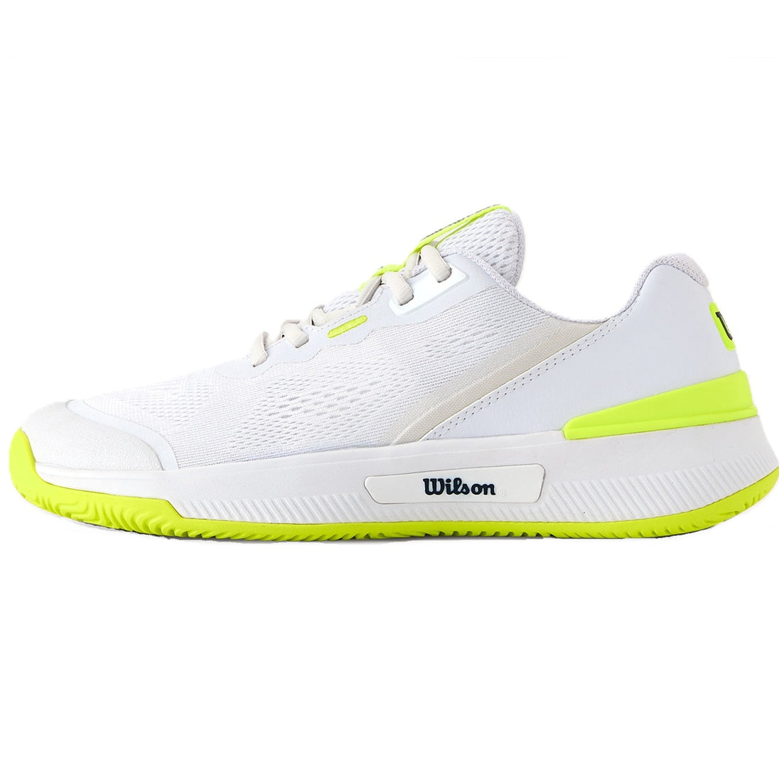 WRS335860U Wilson Women's Intrigue Pro OZ Tennis Shoes (White/Safety Yellow/Navy Blazer)
