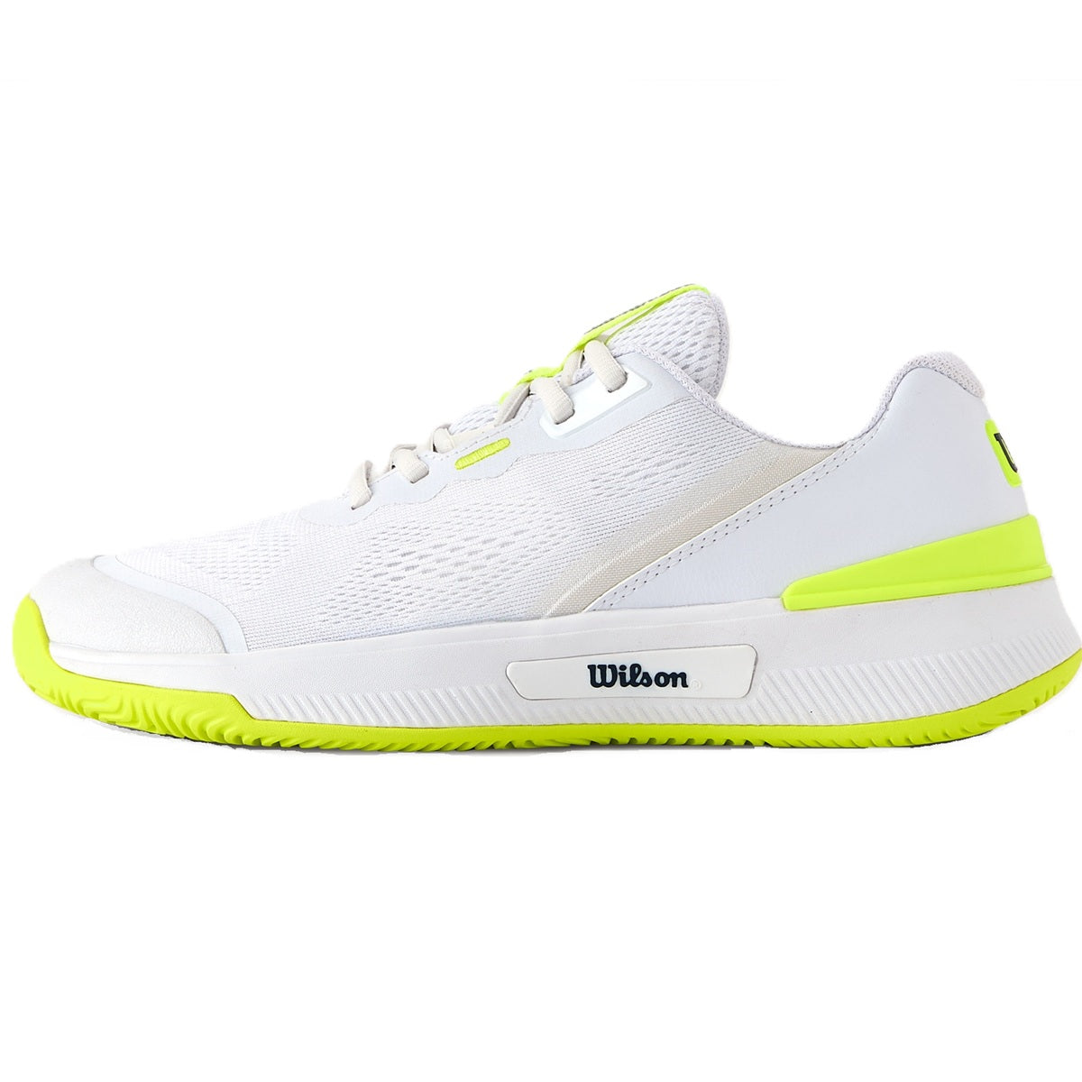 WRS335860U Wilson Women's Intrigue Pro OZ Tennis Shoes (White/Safety Yellow/Navy Blazer)