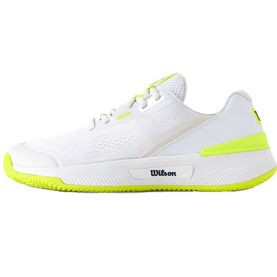 WRS335860U Wilson Women's Intrigue Pro OZ Tennis Shoes (White/Safety Yellow/Navy Blazer)