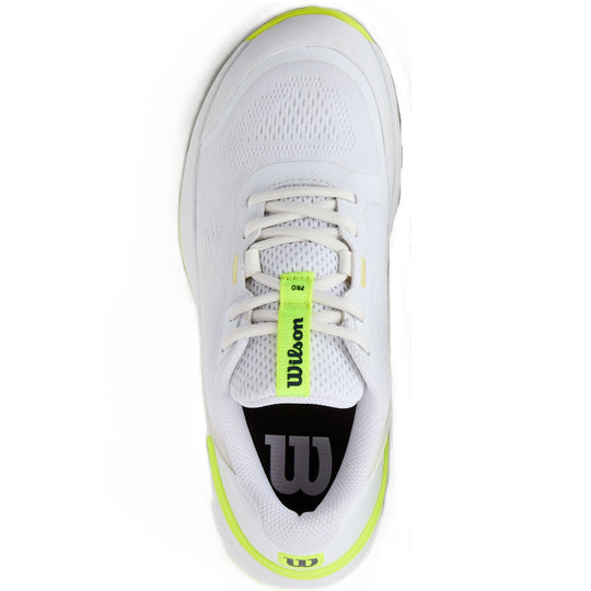 WRS335860U Wilson Women's Intrigue Pro OZ Tennis Shoes (White/Safety Yellow/Navy Blazer)