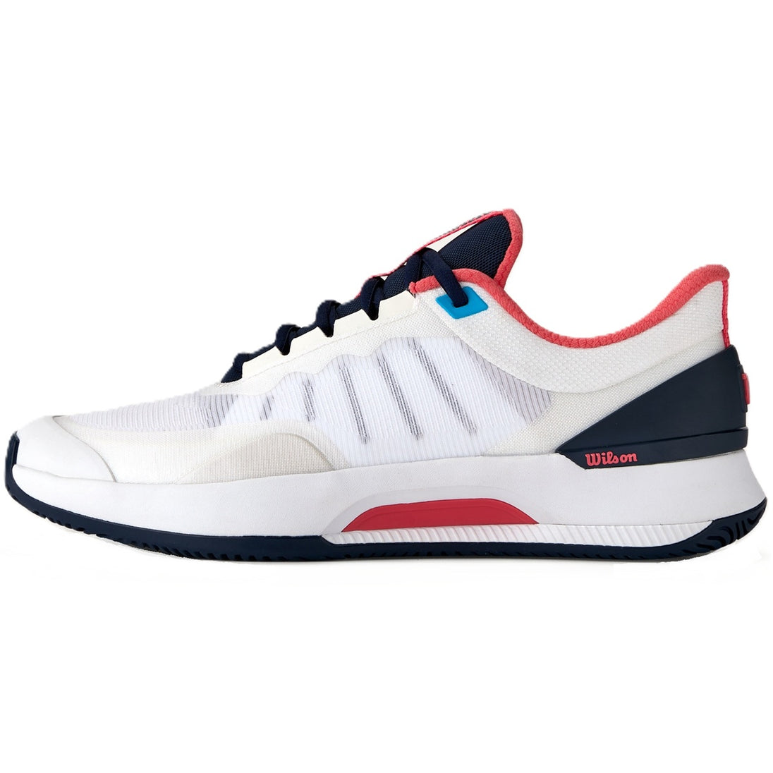 WRS335910U Wilson Women's Intrigue Tour Tennis Shoes (White/Navy Blazer/Dubarry)