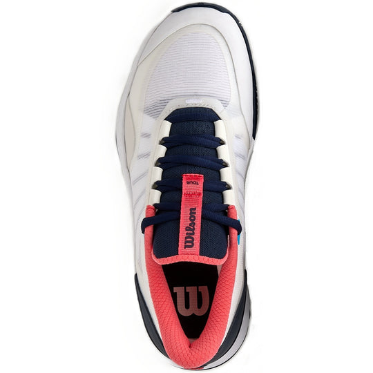 WRS335910U Wilson Women's Intrigue Tour Tennis Shoes (White/Navy Blazer/Dubarry)
