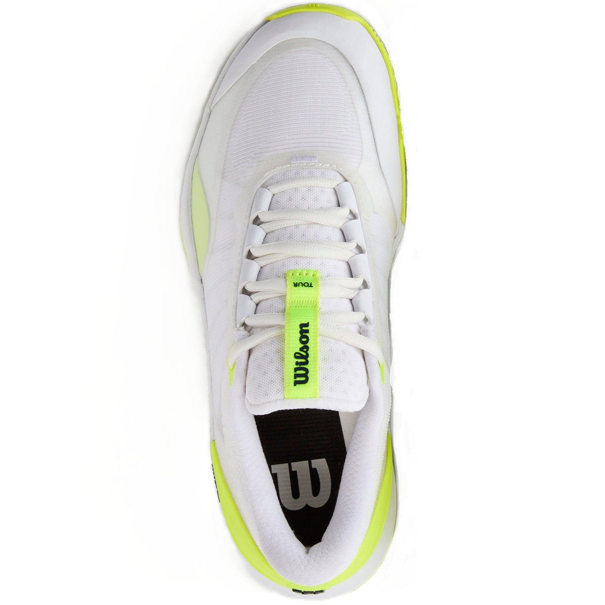 WRS335930U Wilson Women's Intrigue Tour OZ Tennis Shoes (White/Safety Yellow/Navy Blazer)
