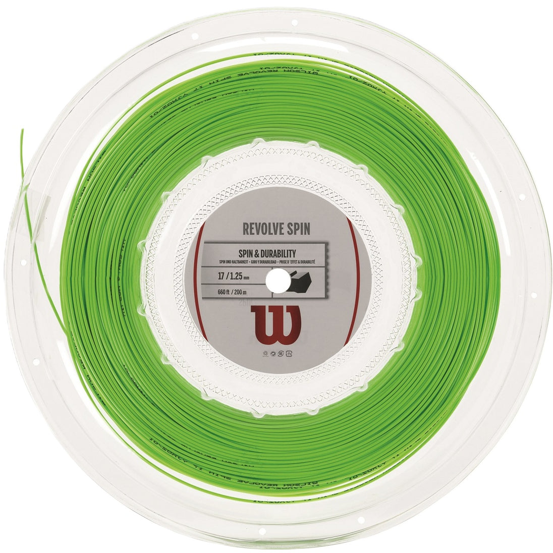 Wilson Revolve Spin 17g Tennis String (Reel) - Green