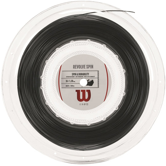 Wilson Revolve Spin 16g Tennis String (Reel) - Black