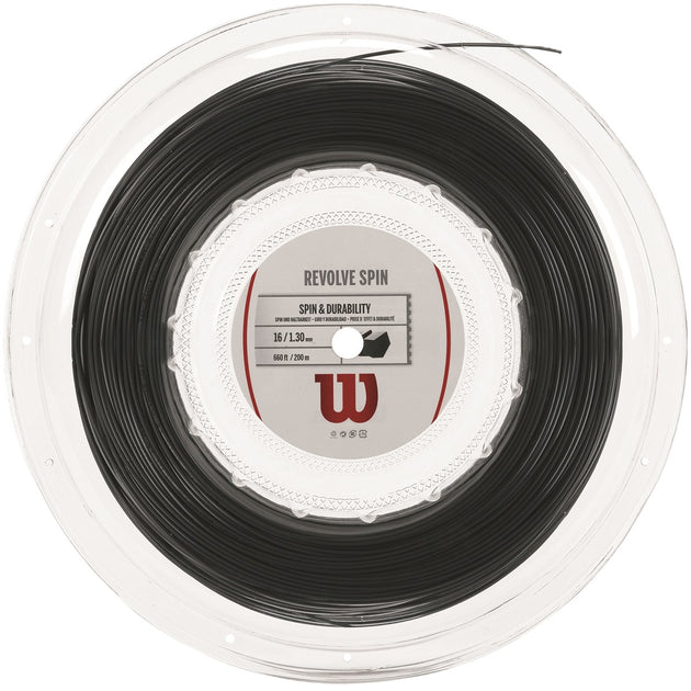 Wilson Revolve Spin 16g Tennis String (Reel) - Black