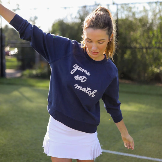 WSW150 Ame & Lulu Women's Love All Game Set Match Tennis Sweatshirt