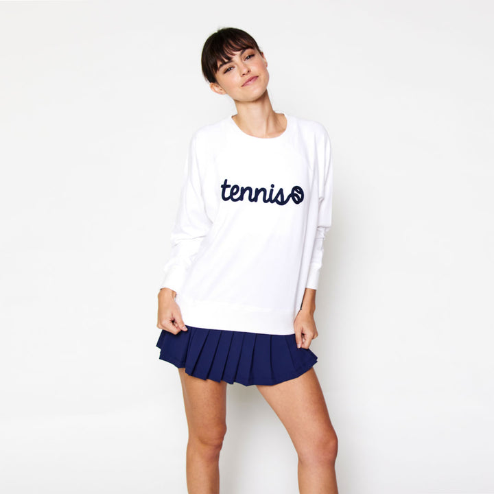 WSW266 Ame & Lulu Women's Love All Tennis Sweatshirt (Tennis Stitched)