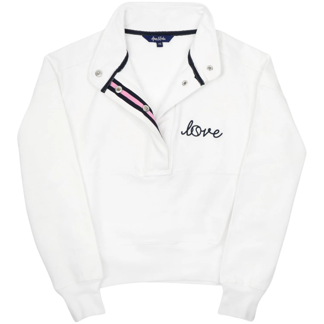 WUP230_Ame_Lulu_Womens_Warmup_Tennis_Pullover_White_Love_Stitched_Racquets