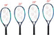 YonexJr-GreenDot Yonex Junior Sky Blue Tennis Racquet Prestrung bundled w 3 Green Dot Tennis Balls b