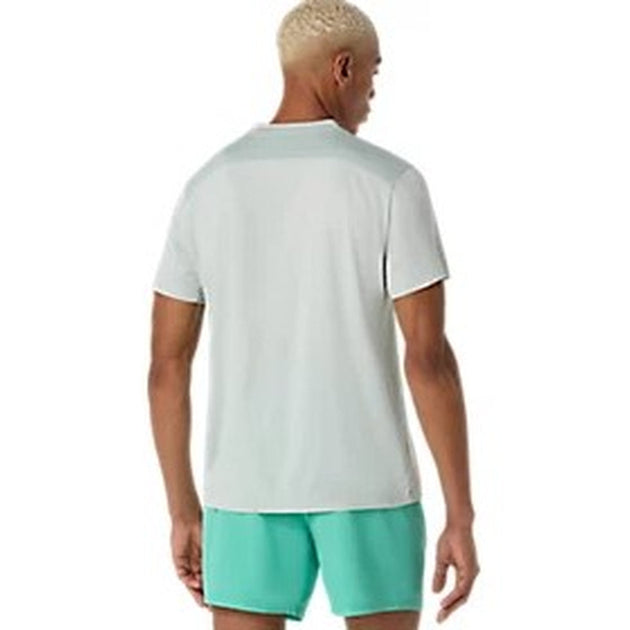 Asics Men's Court Short Sleeve Tops - Cold Moss back