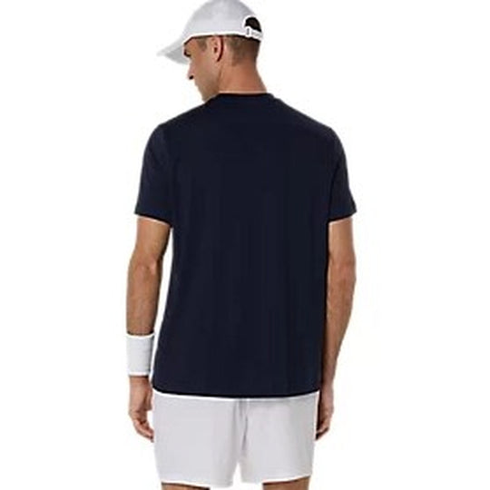 Asics Men's Court Short Sleeve Tops - Midnight back