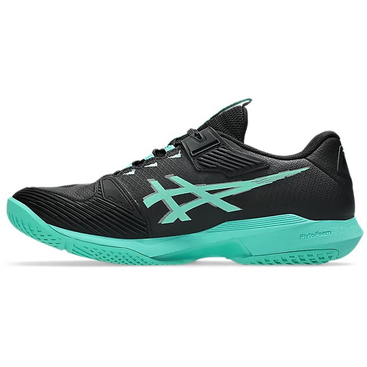 Asics Men's Solution Speed FF 4 Tennis Shoes (Black/Aurora Green)